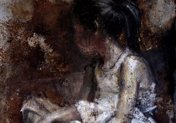 ● 2006, 98x95cm Mixed media on salvaged steel